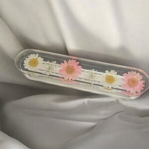 Floral Epoxy Resin Mezuzah case.